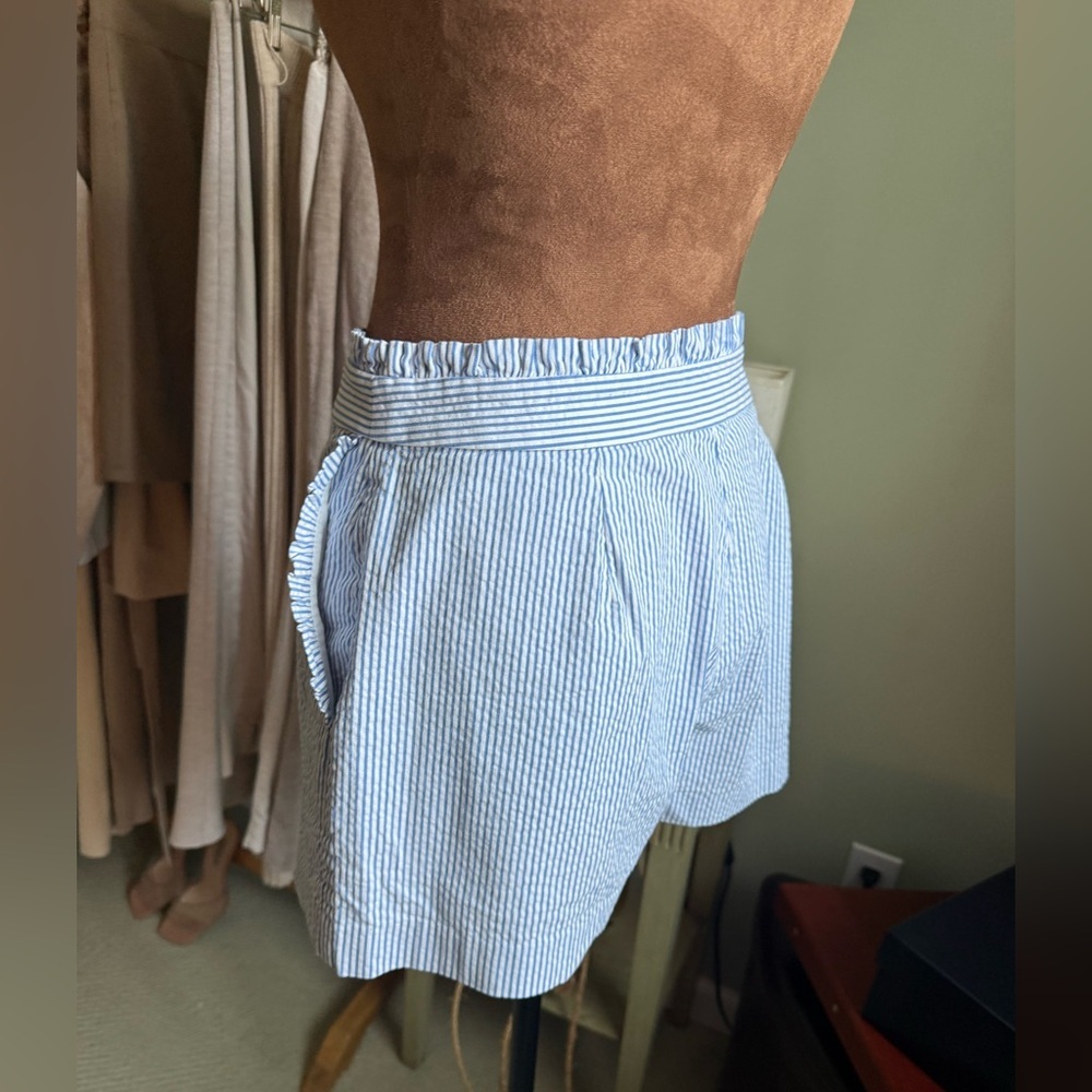 J. Crew Blue Striped Seersucker Shorts - Picture 5 of 7